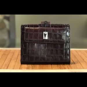Brighton Leather •Woven• Croc Embossed Wallet